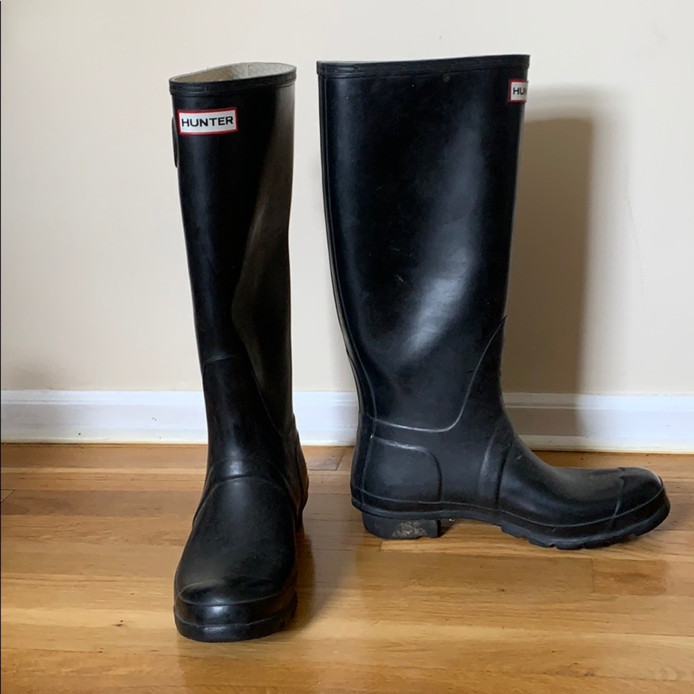 Matte Black Hunter Rainboots